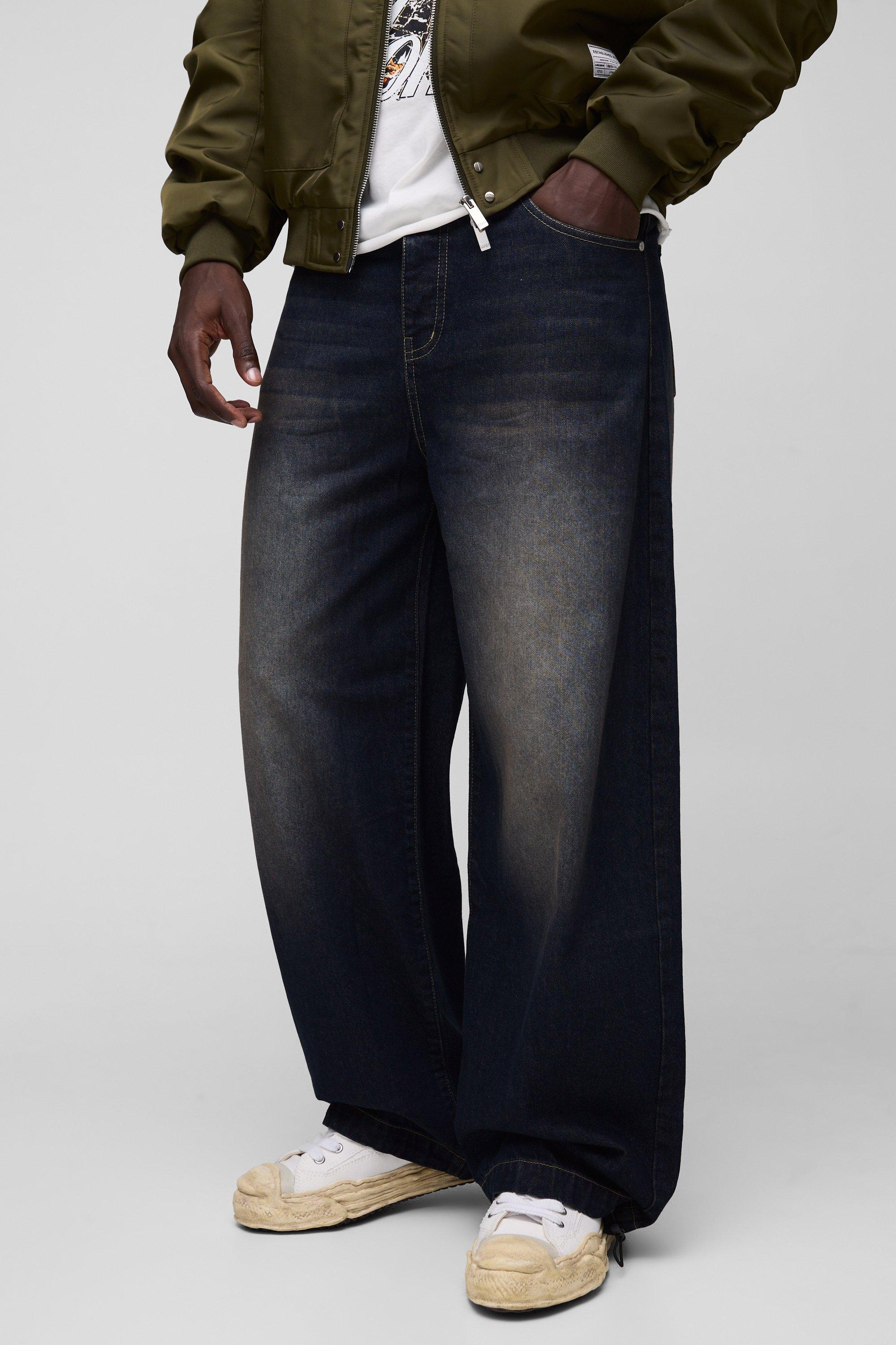 【BAON】[unisex] Denim cut parachute washed denim pants BAON】[unisex] Denim cut parachute washed denim pants (BAON